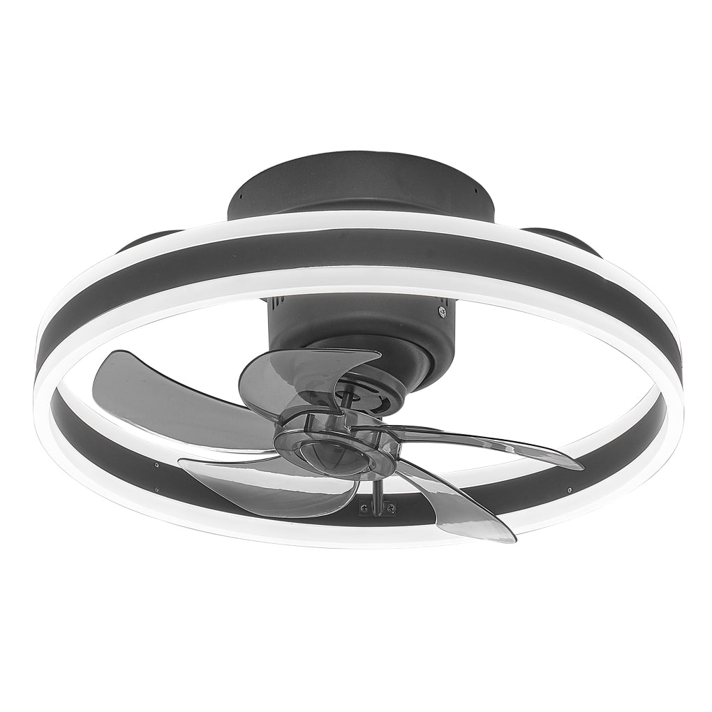 Modern Ceiling Fan Light with Stepless Dimming & Remote Control