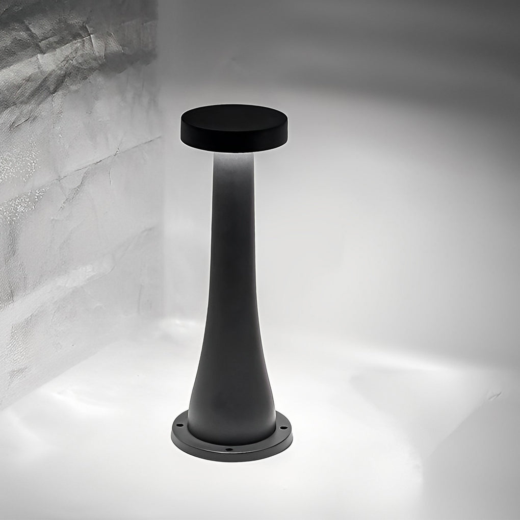 Black Aluminum Mushroom Outdoor Pathway Lights - Waterproof LED