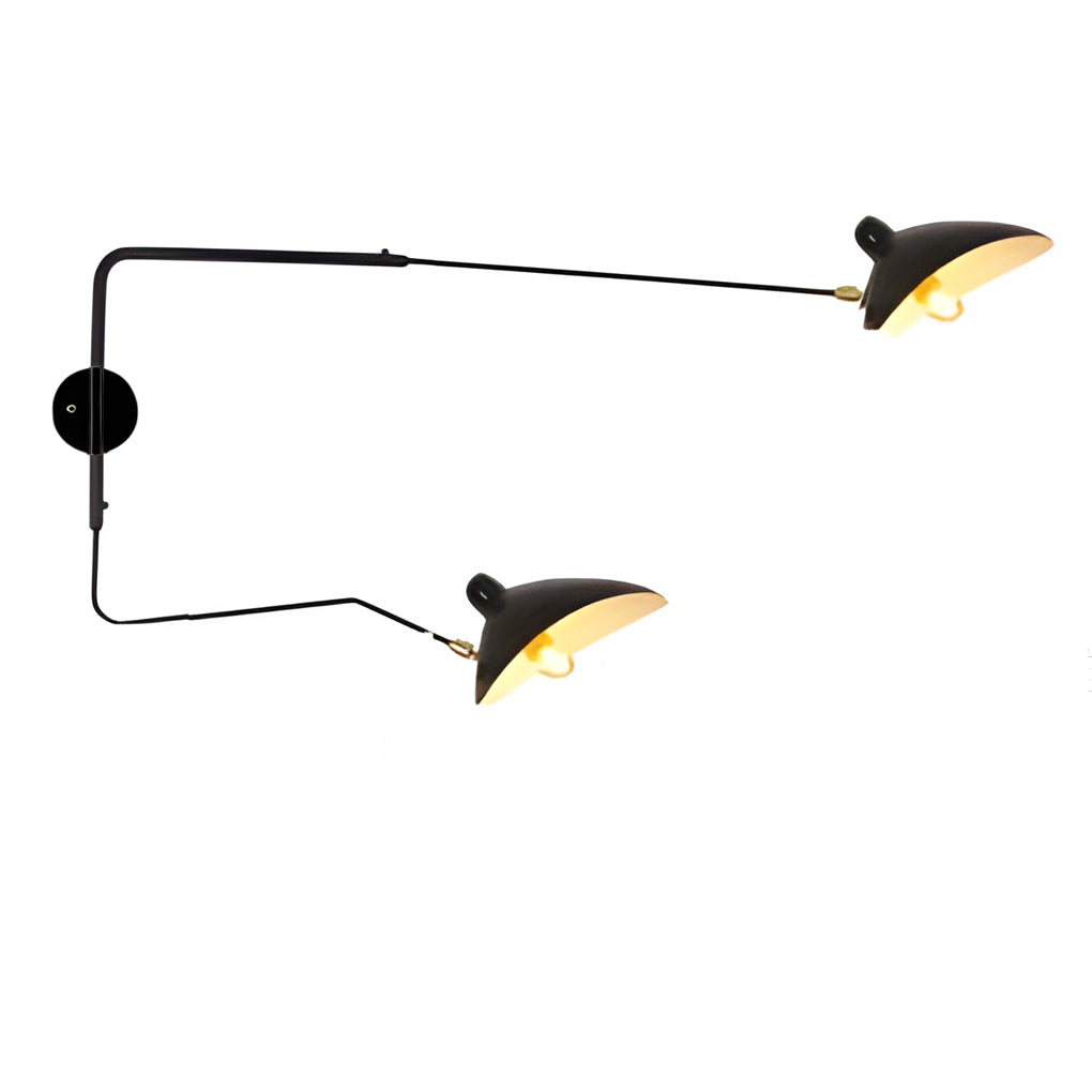 Industrial Swing Arm Wall Sconce - Adjustable Iron Wall Lamp