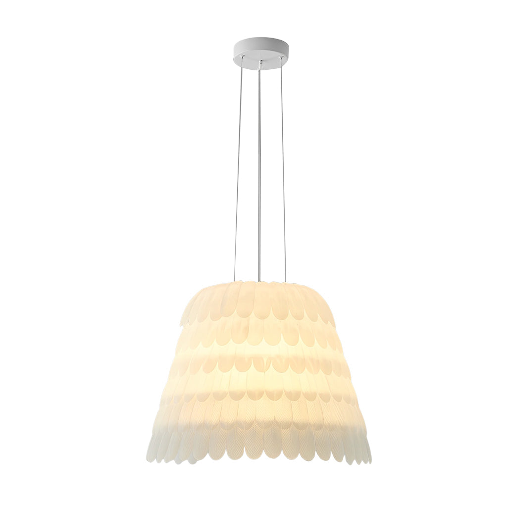 Modern Feather Chandelier with 3-Step Dimming - Acrylic Pendant