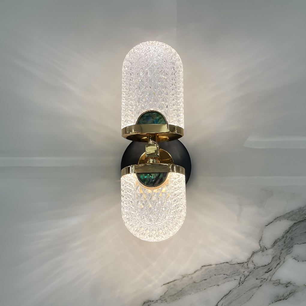 Modern LED Wall Sconce with Three-Step Dimming and Acrylic Shade