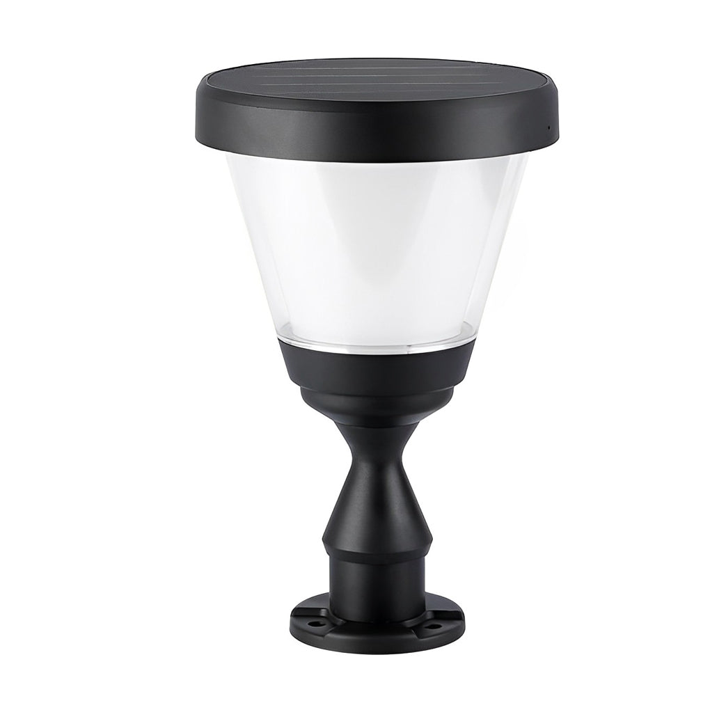 Modern Solar Fence Post Cap Light - Waterproof Aluminum Outdoor