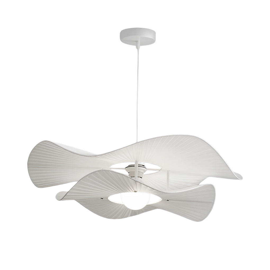 Pleated Fabric Flower Ceiling Light with Three-Step Dimming