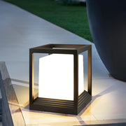 Modern Square Aluminum Solar LED Outdoor Fence Post Light
