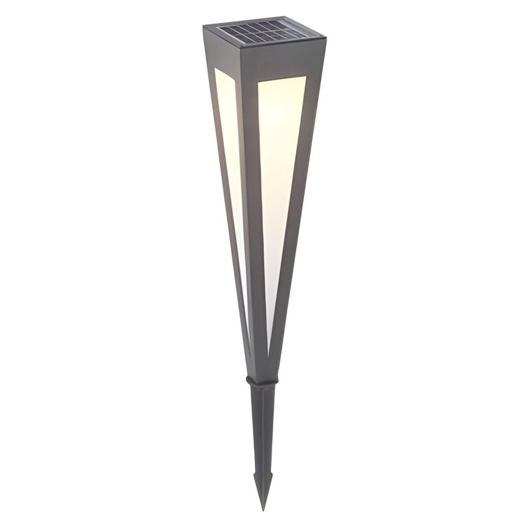 RGB Solar Pathway Light Square Top Aluminum Outdoor Lawn Lighting