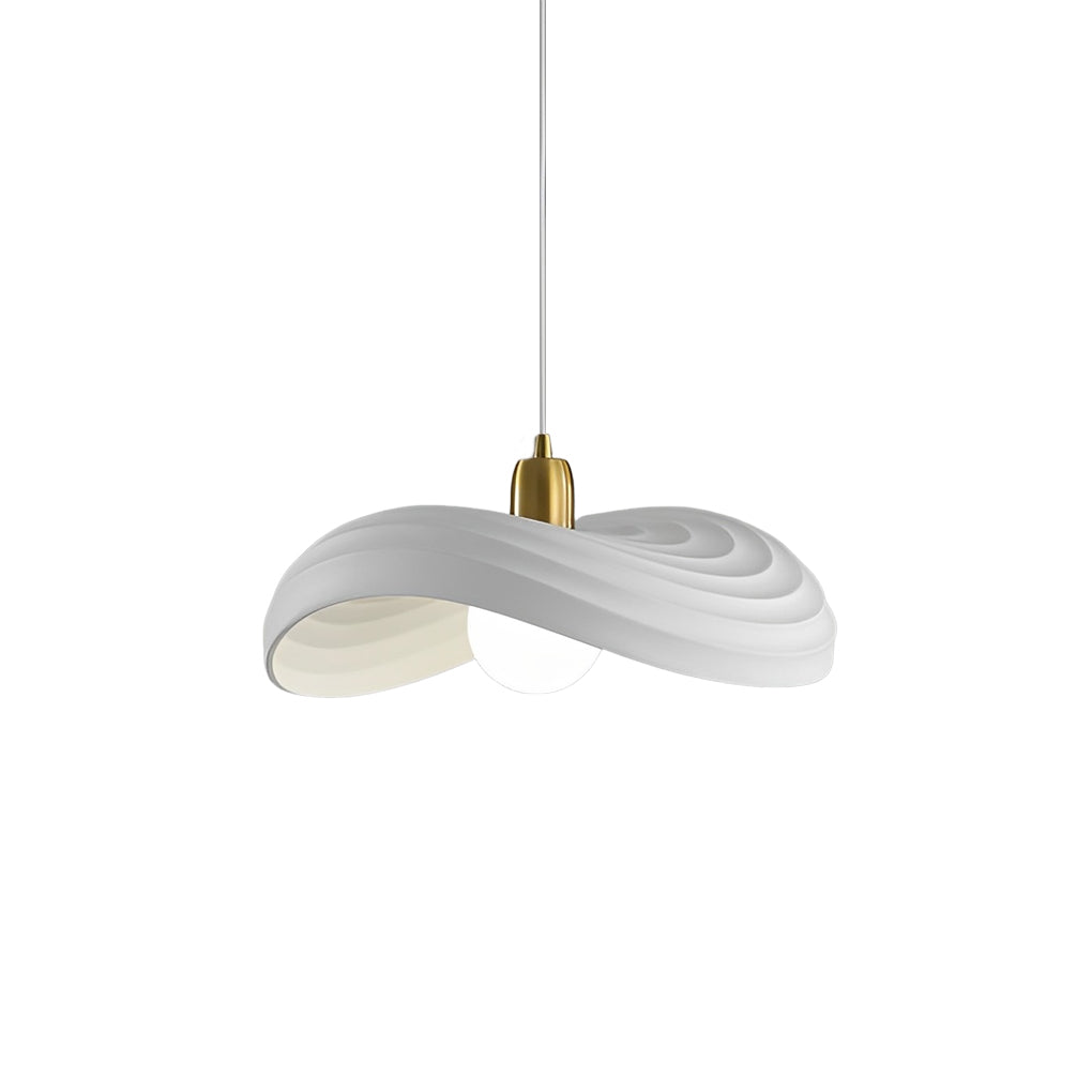 Wabi-Sabi Resin Pendant Light with Plated Hardware