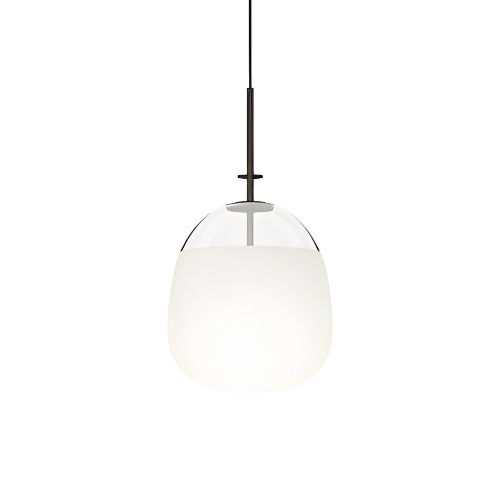 Modern Glass Iron LED Pendant Light – Black Nordic Ceiling Lamp