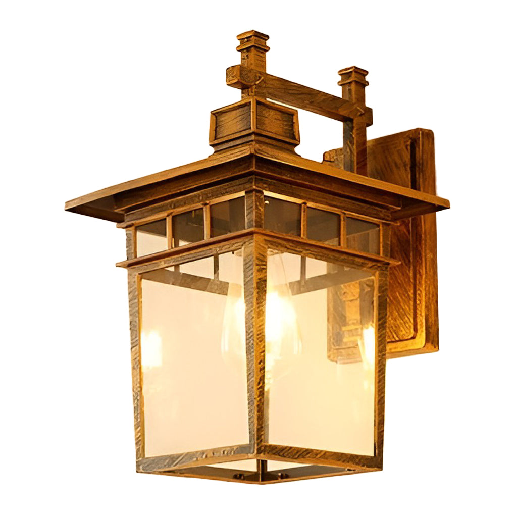 Industrial Glass Outdoor Wall Sconce Waterproof LED Lamp