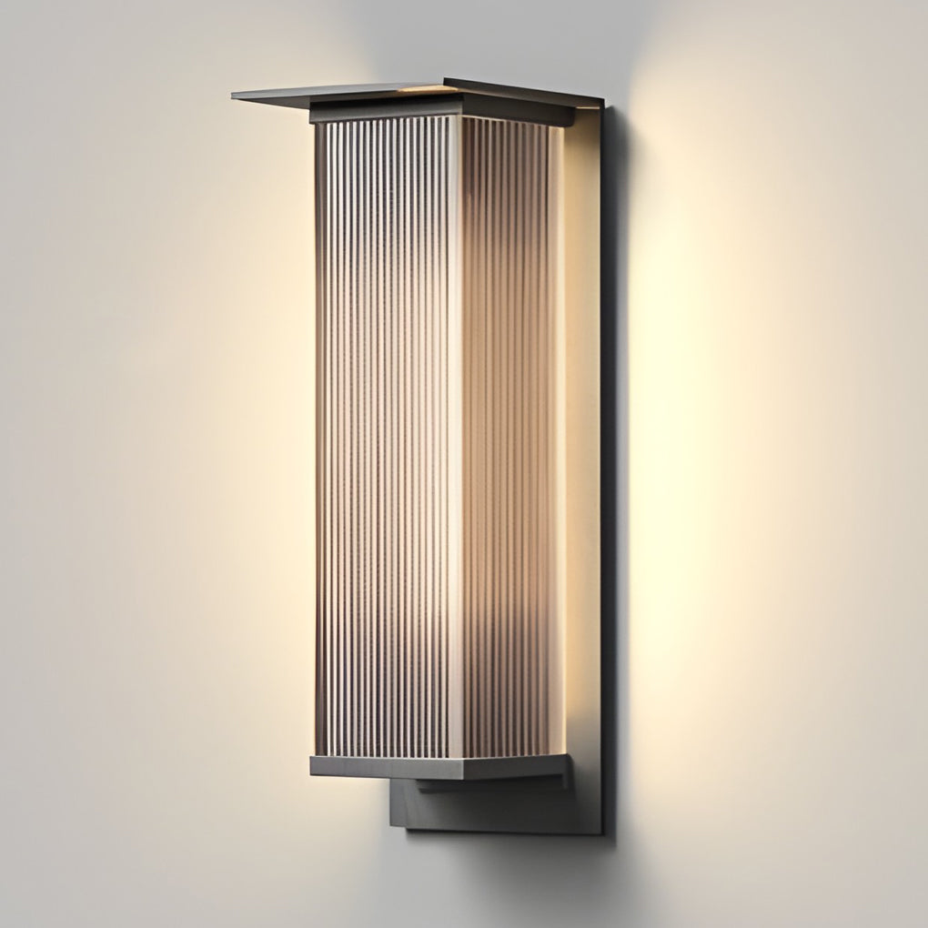 Modern Rectangular LED Outdoor Wall Light - Waterproof Metal Sconce
