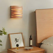 Handmade Wood Wall Sconce | Rustic Modern Semi-Cylindrical Design