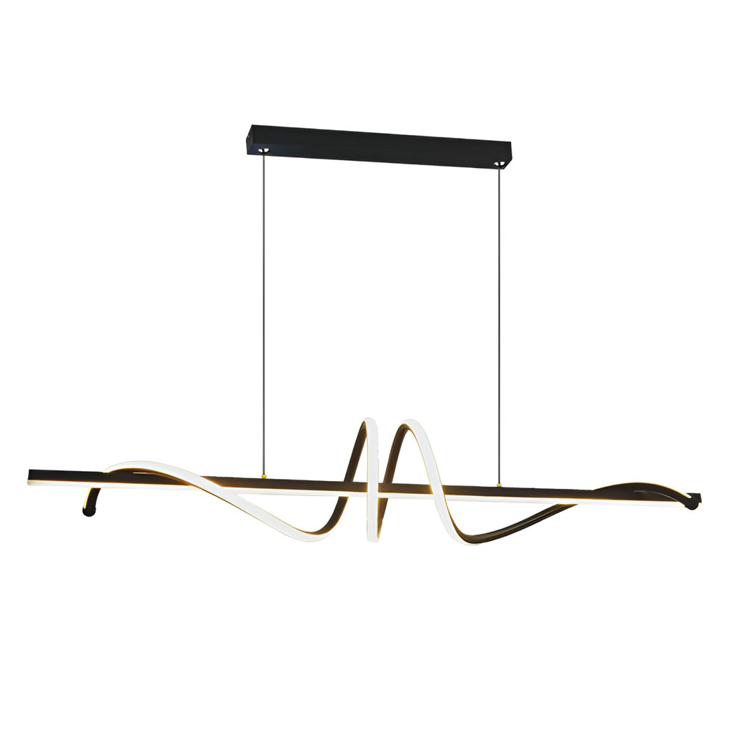 Modern LED Dimmable Linear Chandelier with Remote Control