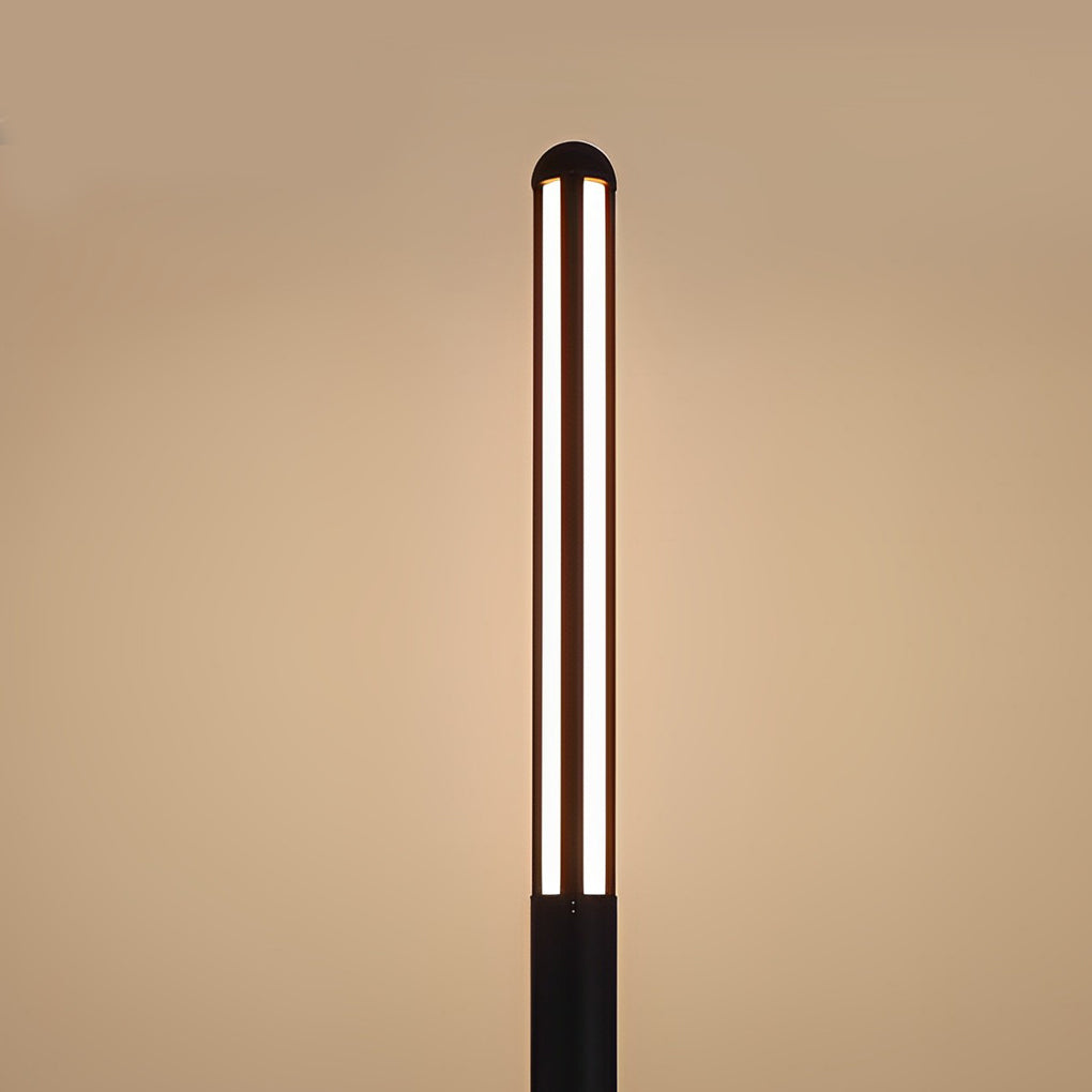 Modern Black Aluminum LED Bollard Light – Outdoor Waterproof