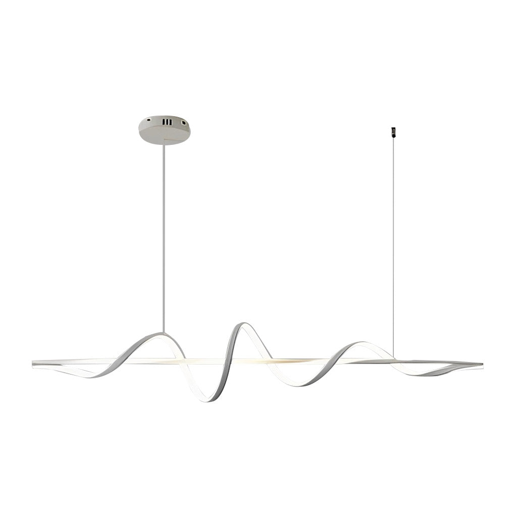 Wavy Rotating Ring LED Pendant Light with Dimming - Modern Nordic