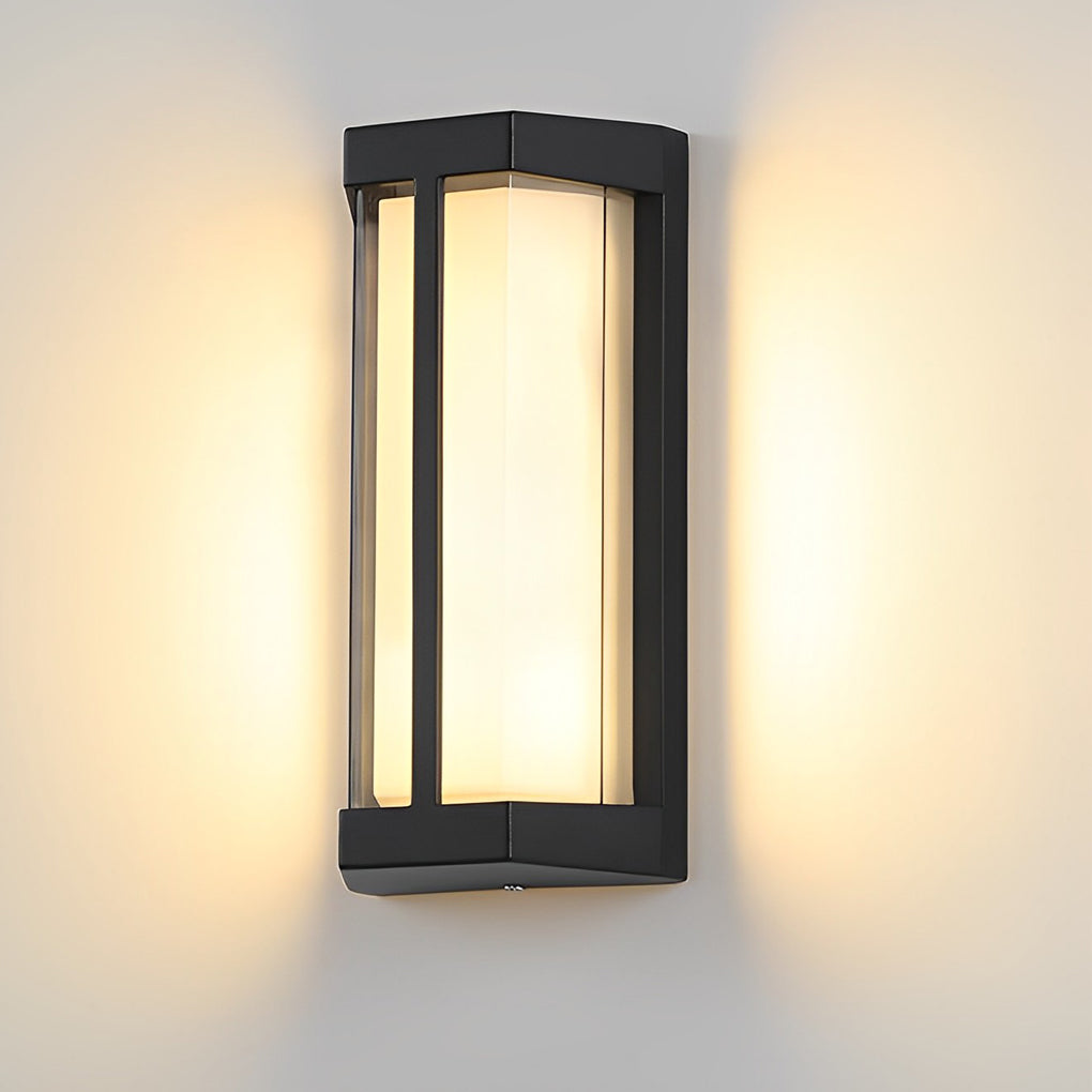 Waterproof Double Acrylic Shade LED Modern Outdoor Wall Light
