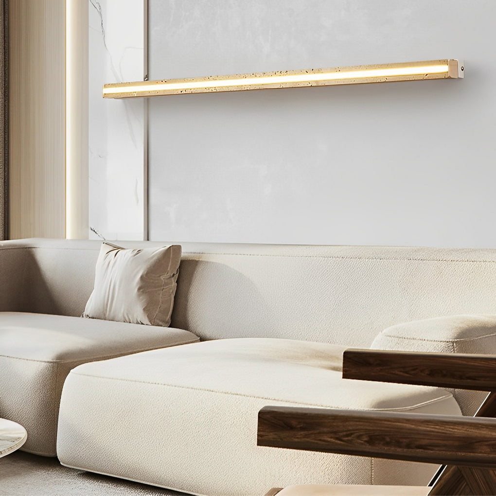 Travertine LED Dimmable Wabi-Sabi Japanese Wall Lamp 34.3"