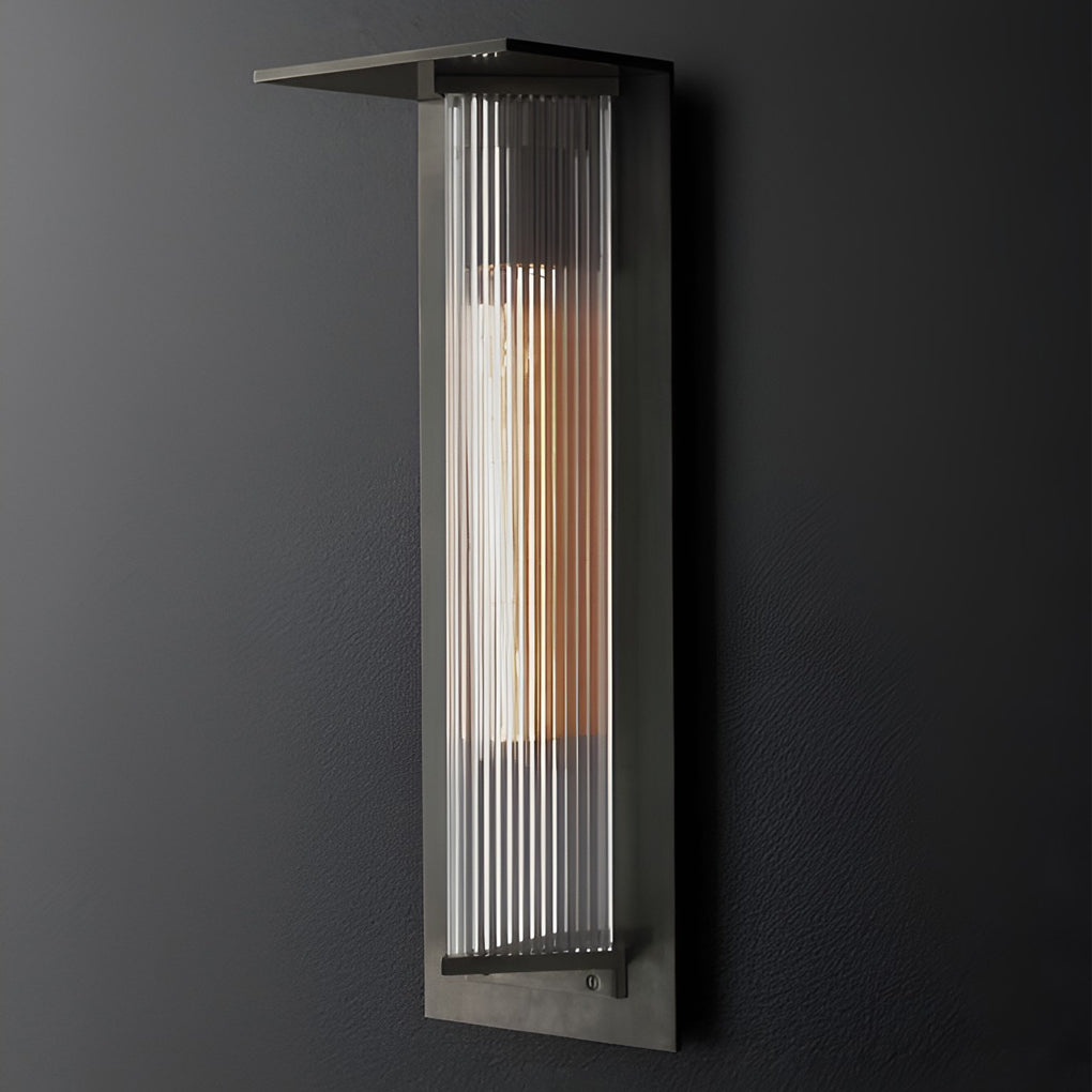 Industrial LED Solar Outdoor Wall Light – Aluminum & Glass
