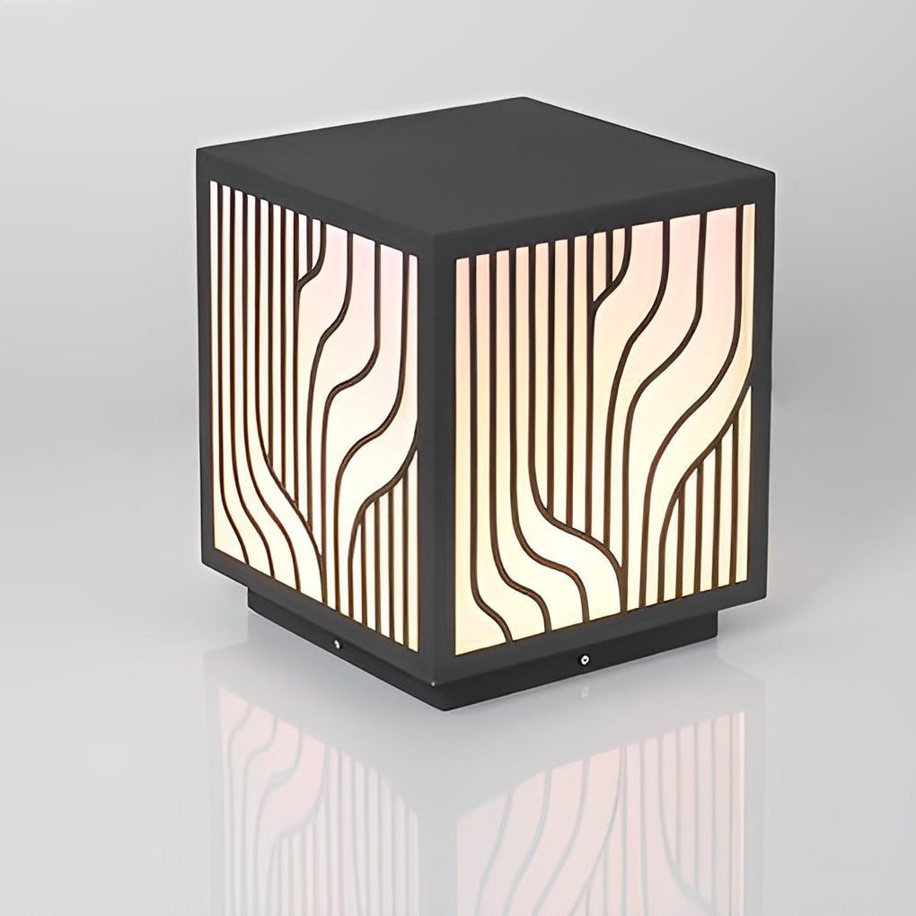Modern Square Outdoor Post Light – Stainless Steel & Acrylic