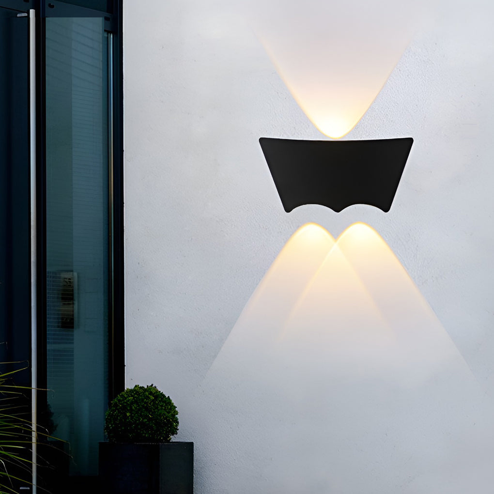 Modern Black Aluminum Wall Sconce – Waterproof Up Down LED Light