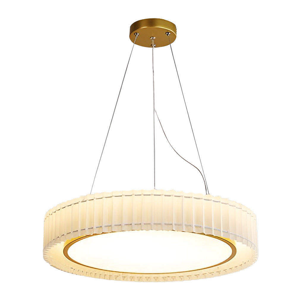 Pleated Fabric LED Ceiling Light with 3-Step Dimming