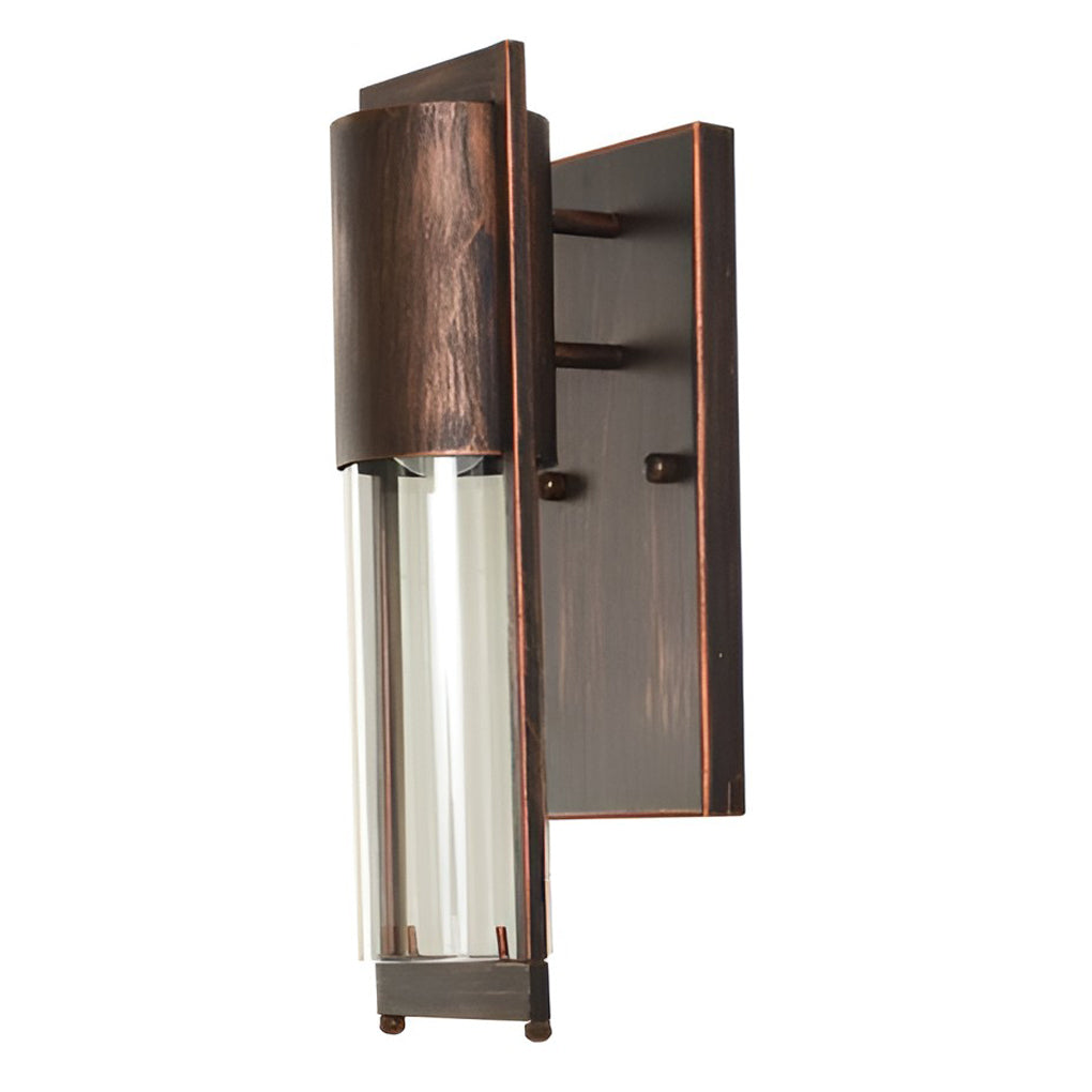 Industrial Glass Outdoor Wall Sconce Waterproof Antique Black