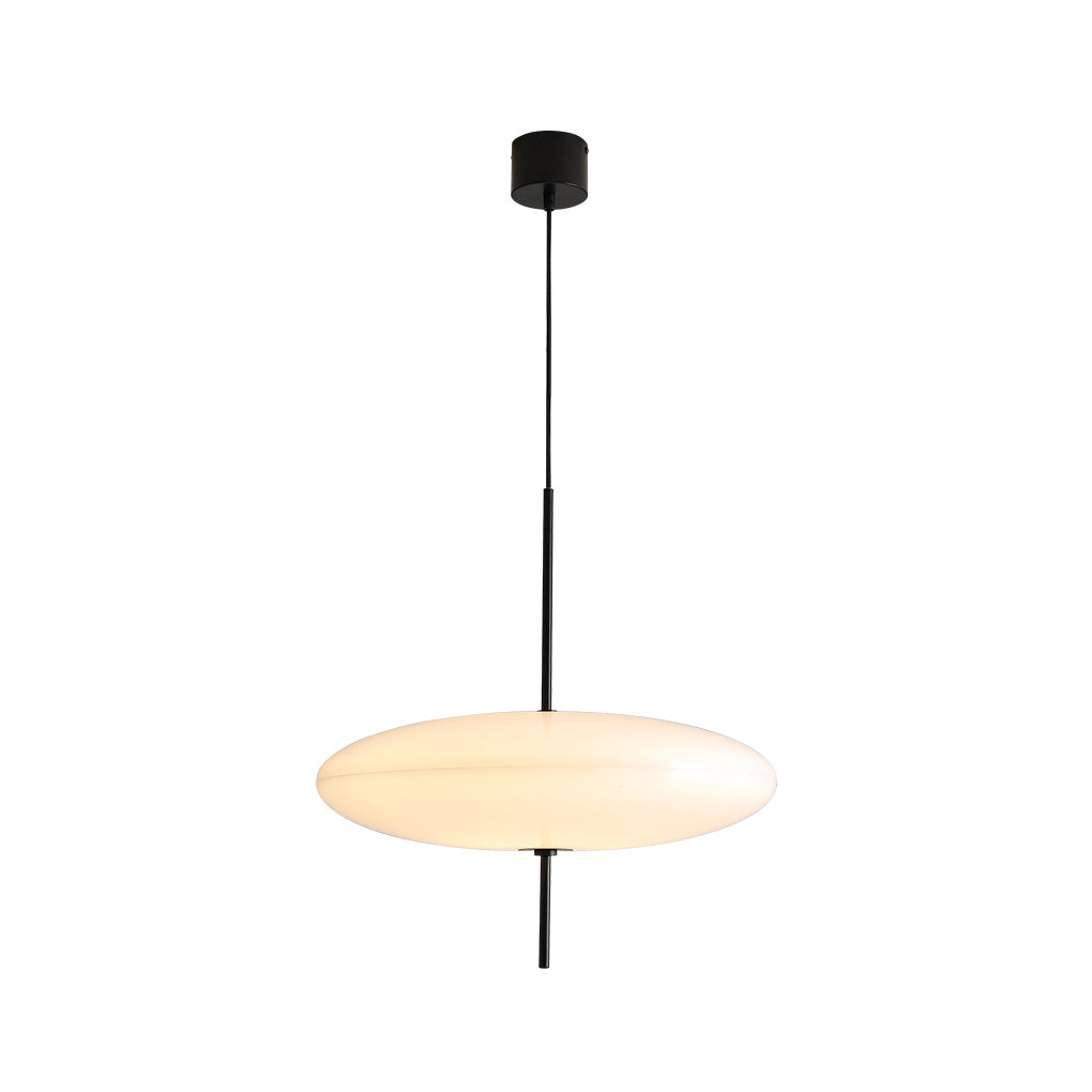 Modern Round Acrylic Pendant Light with Iron Frame - Nordic Style