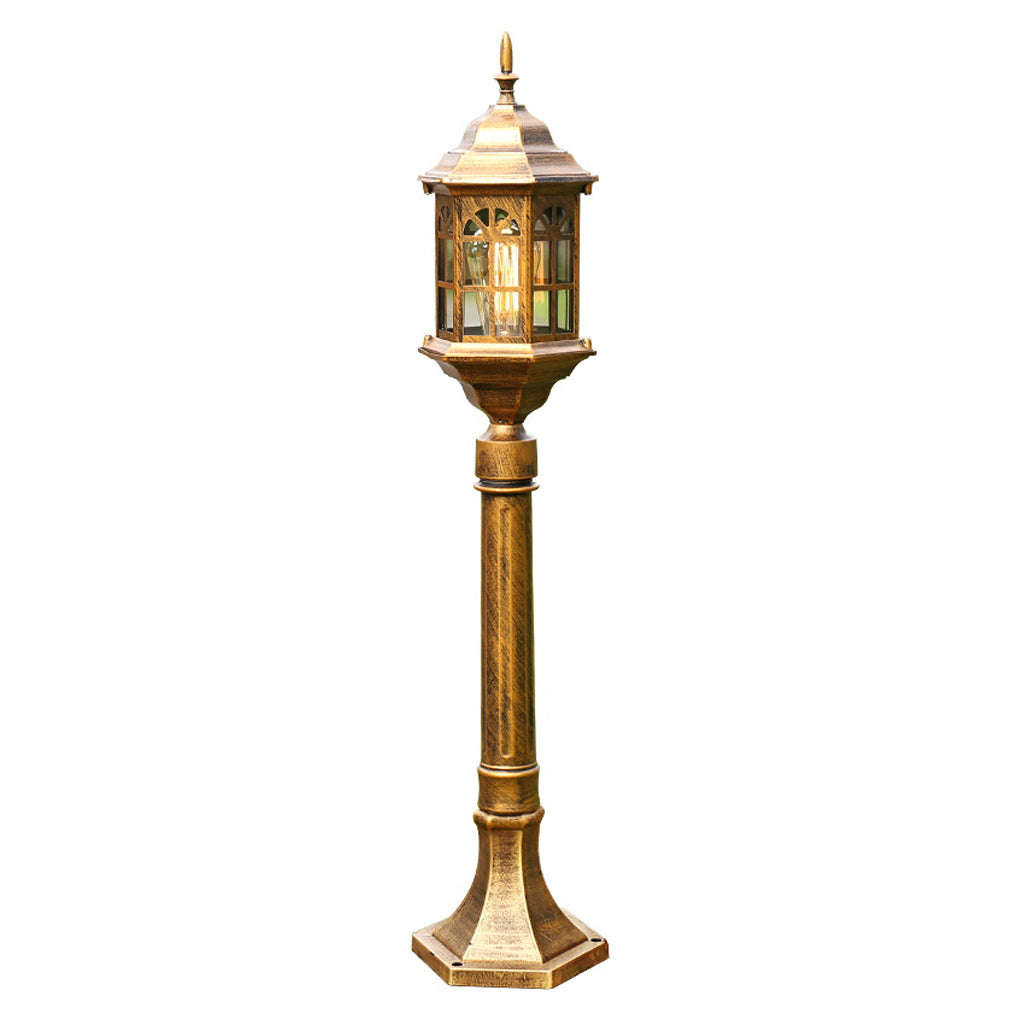 Slim LED Outdoor Post Light Industrial Black Bronze Pathway Lamp