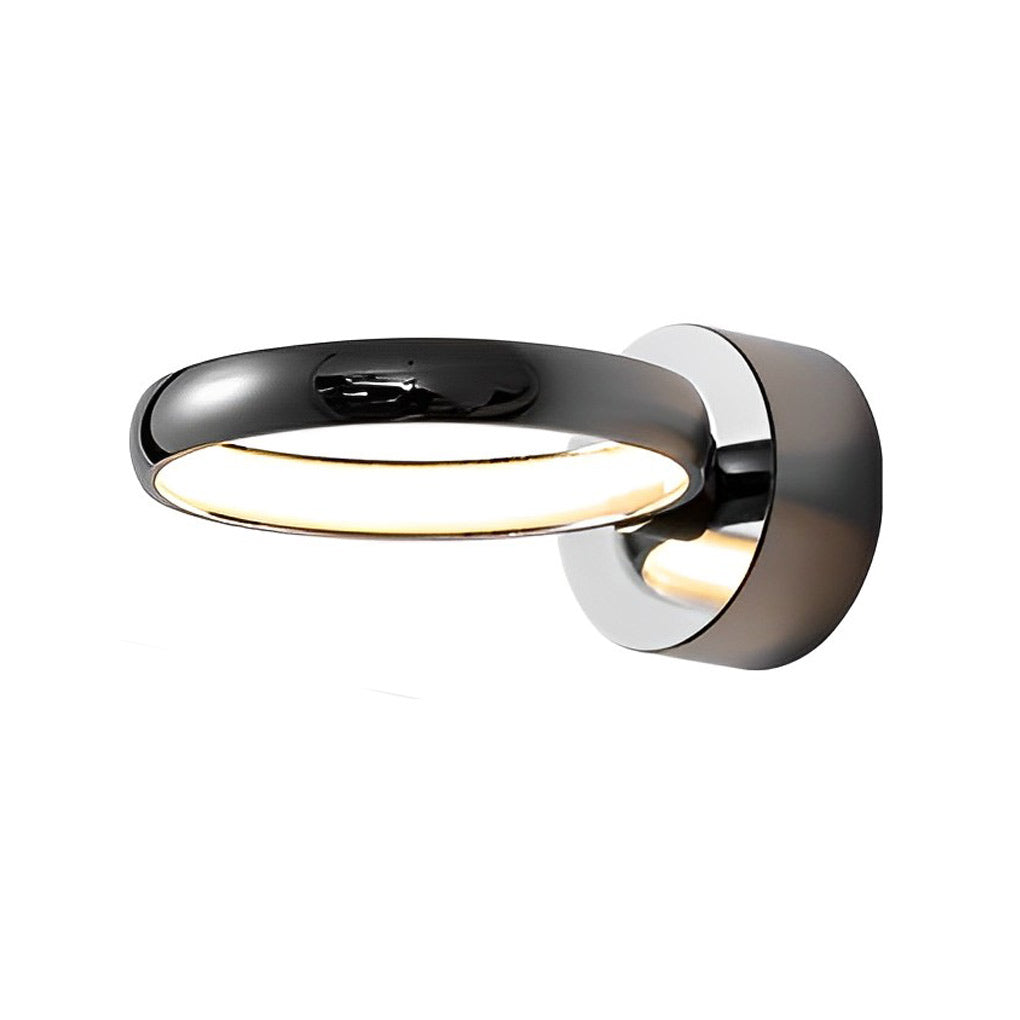 Modern Circular Aluminum LED Wall Sconce with Acrylic Shade