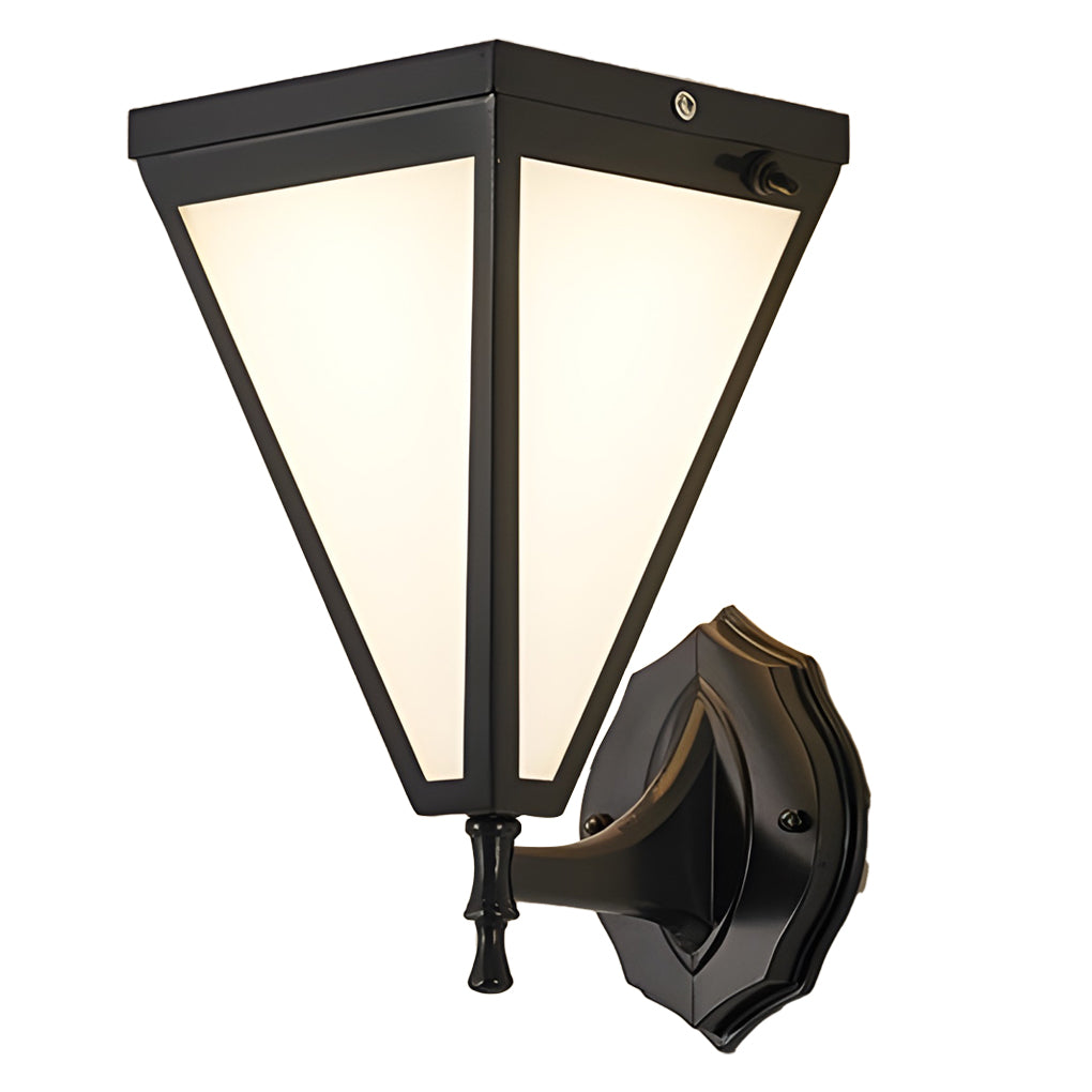 Industrial Tapered Solar LED Outdoor Wall Light - Dimmable Waterproof
