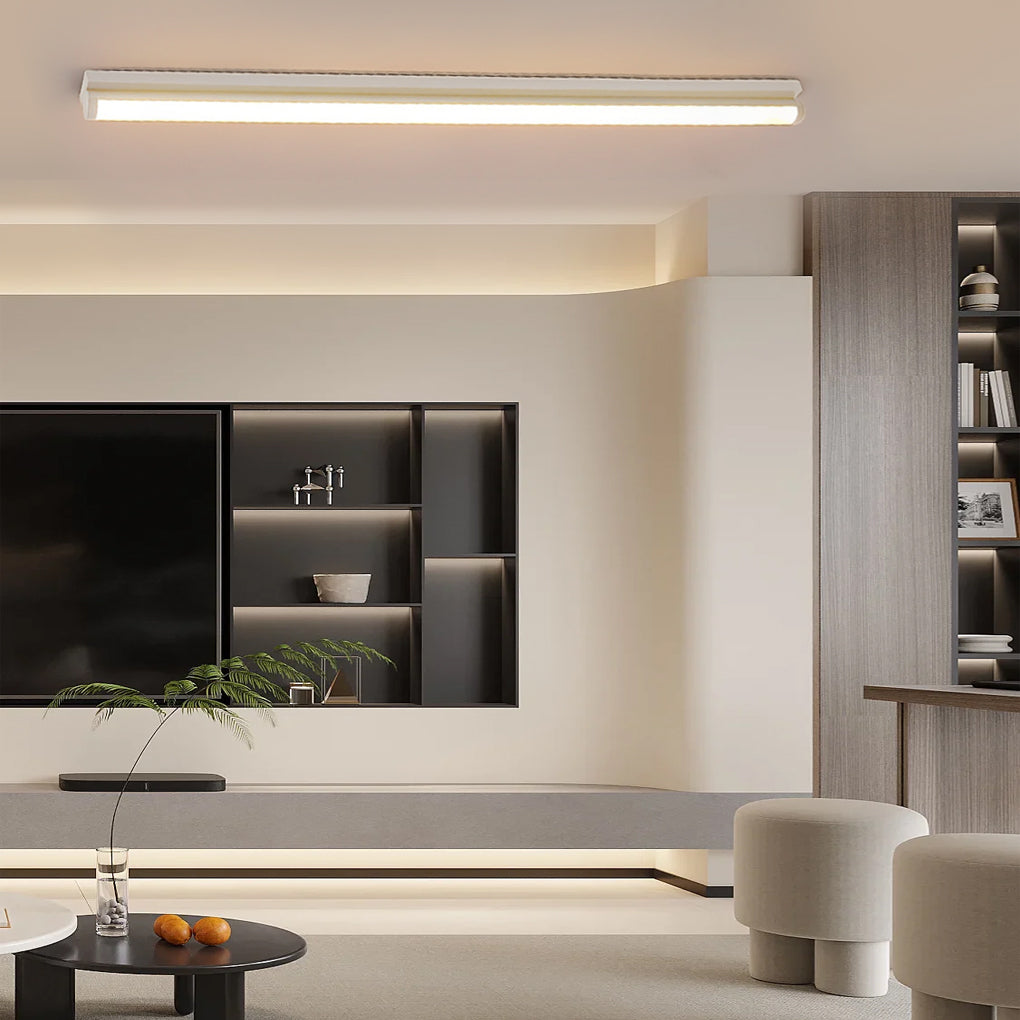 Rectangular LED Flush Mount Ceiling Light - Modern Minimal Design
