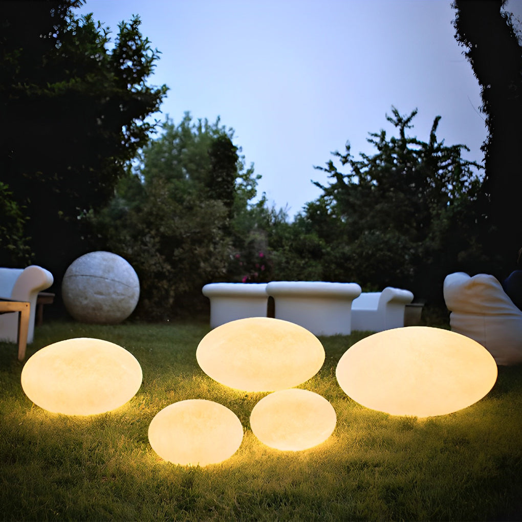 Modern Resin Cobblestone LED Lawn Light Waterproof Outdoor
