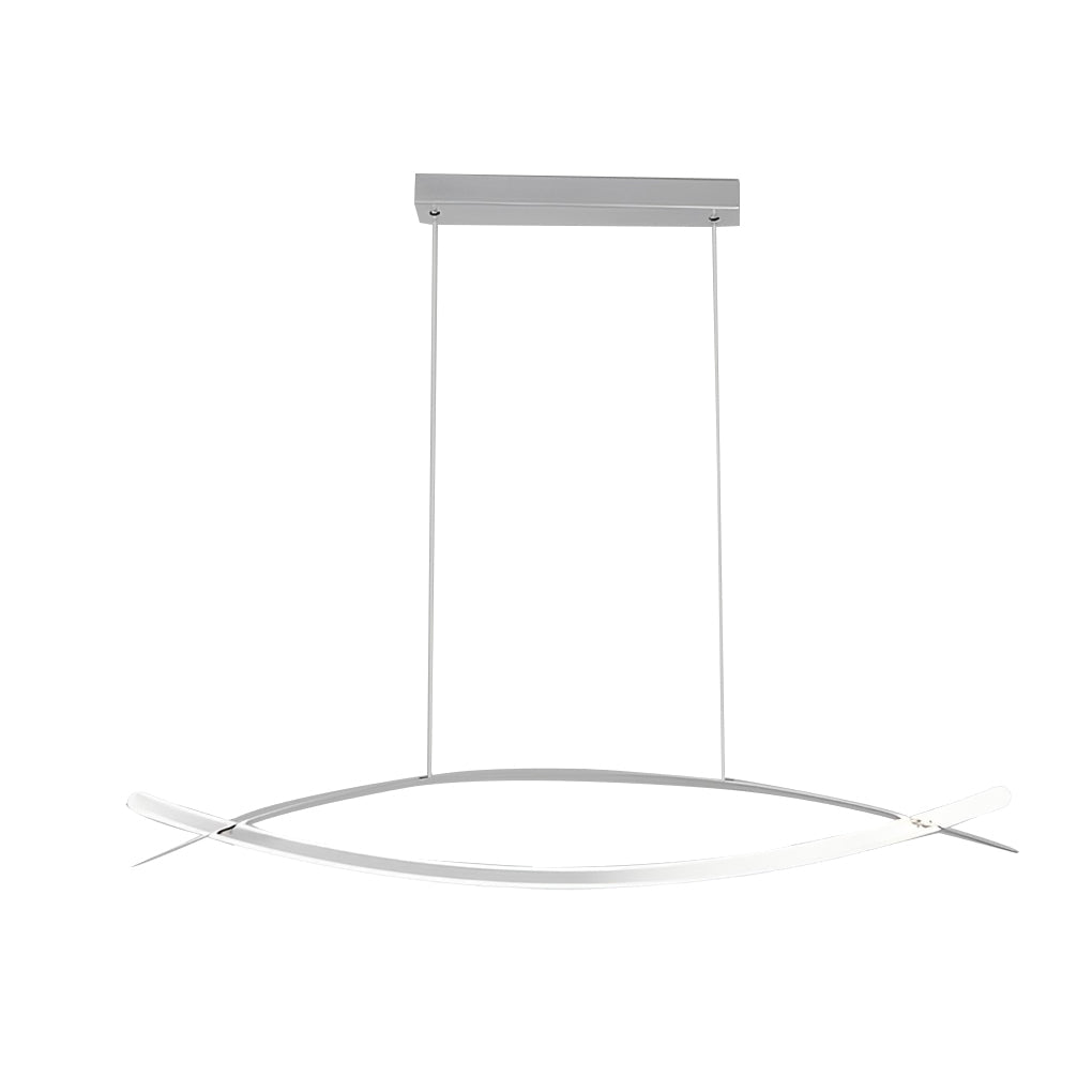 Modern Linear LED Pendant Light with Stepless Dimming