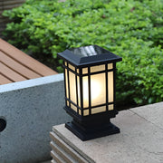 Modern Solar Fence Post Light - 3-Step Dimming - Die-Cast Aluminum