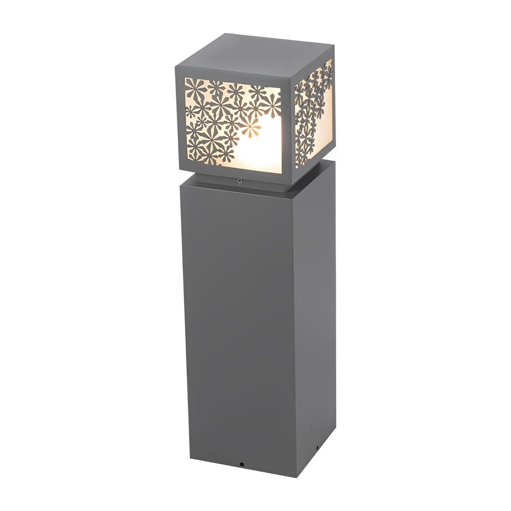 Snowflake Solar LED Bollard Light Outdoor Waterproof Lawn Lamp
