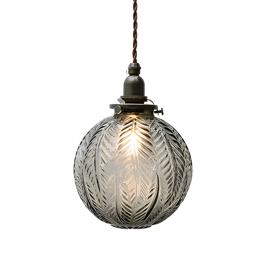 Modern Glass Ball Pendant Light with 3-Step Dimming LED