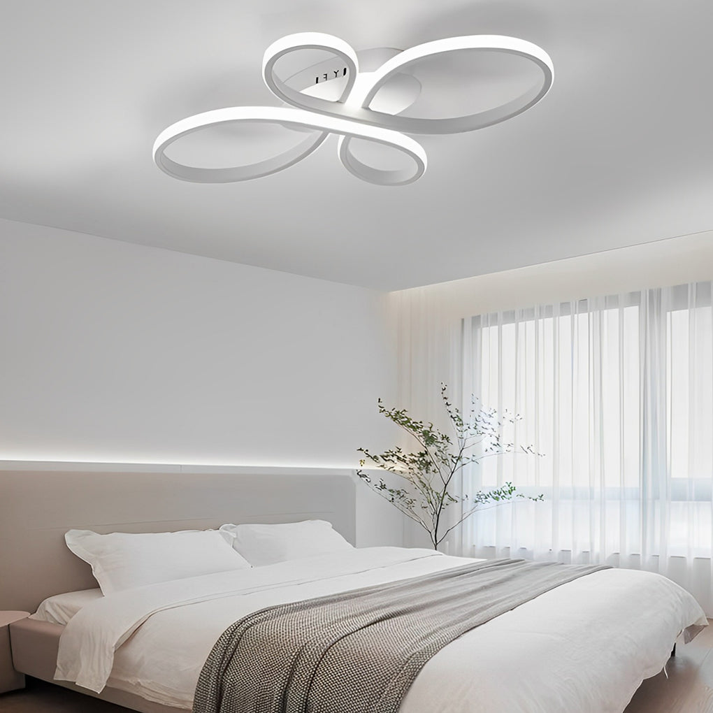 Intertwined Flower LED Flush Mount Ceiling Light - Modern Aluminum