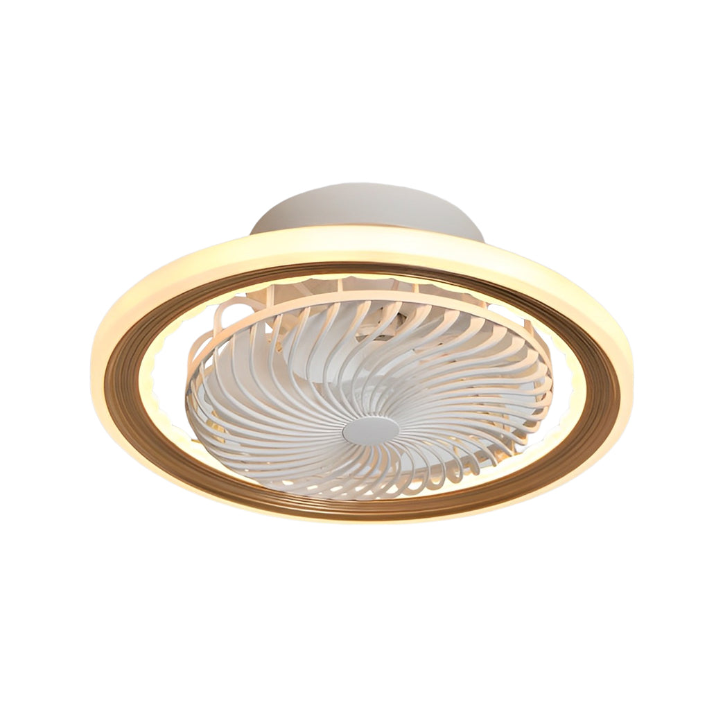 Modern Bladeless Ceiling Fan Light with Dimmable LED