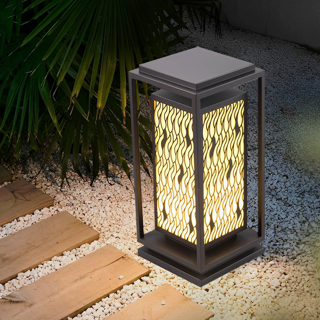 Modern Black LED Outdoor Pathway Light - Waterproof Landscape Lamp