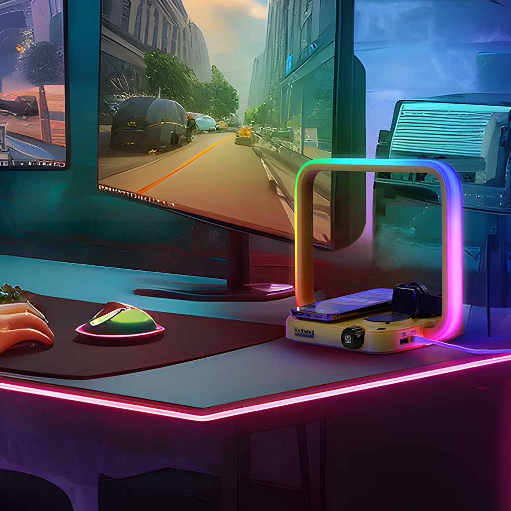 3-in-1 Touch LED Table Lamp with Wireless Charger & Timer