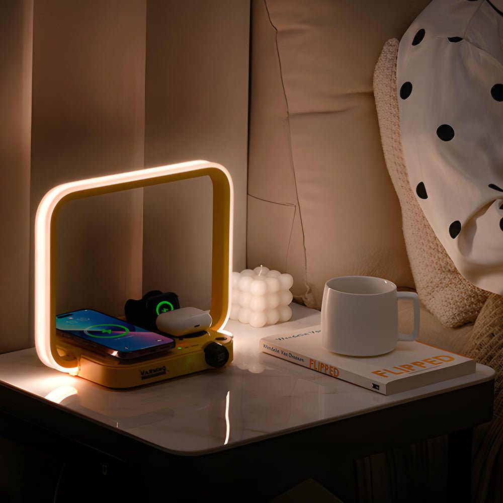 3-in-1 Touch LED Table Lamp with Wireless Charger & Timer