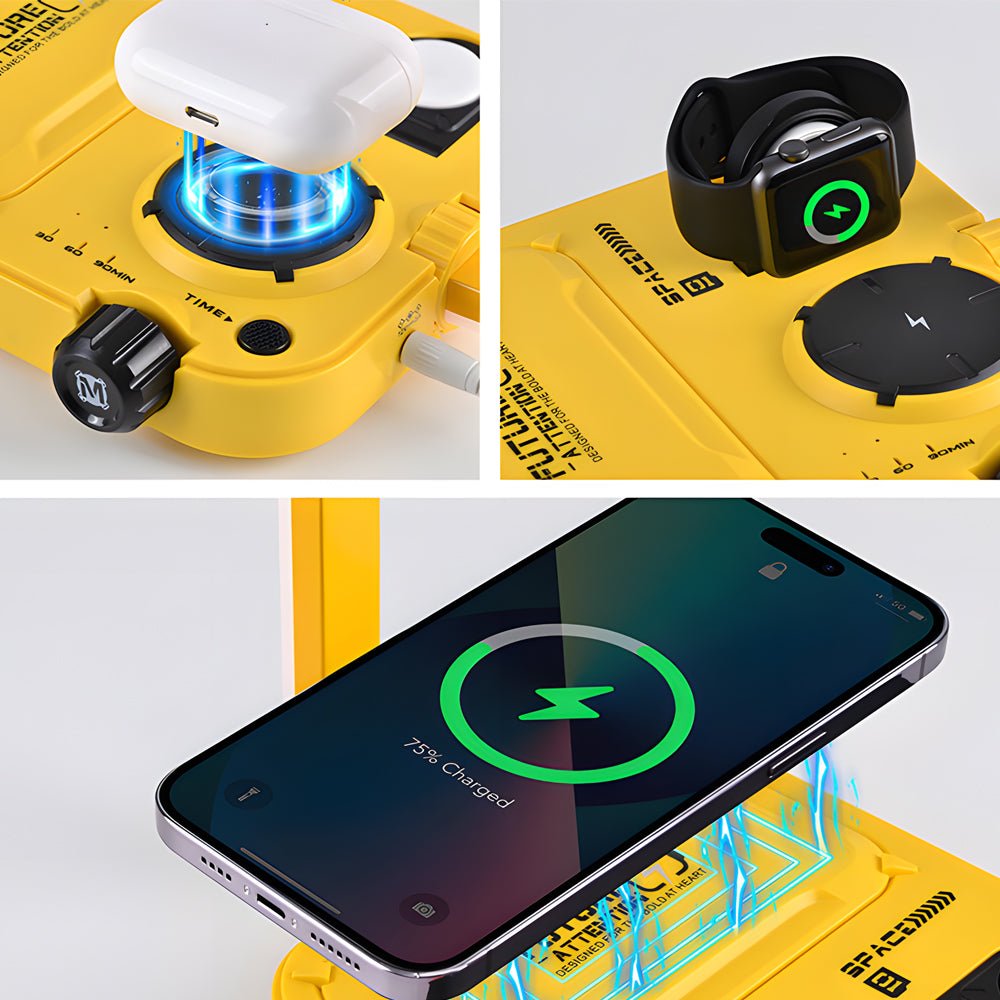 3-in-1 Touch LED Table Lamp with Wireless Charger & Timer