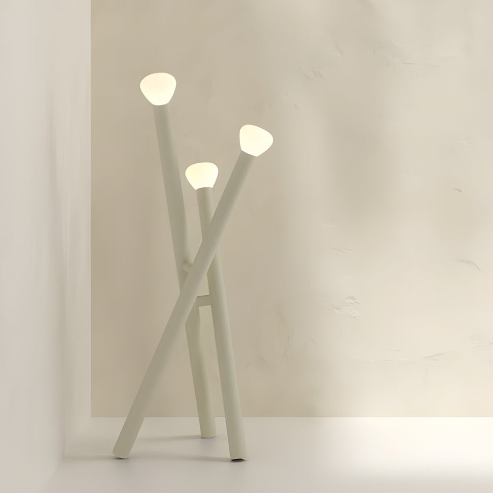 3-Light Minimalist Stick Floor Lamp - Modern Tripod Design