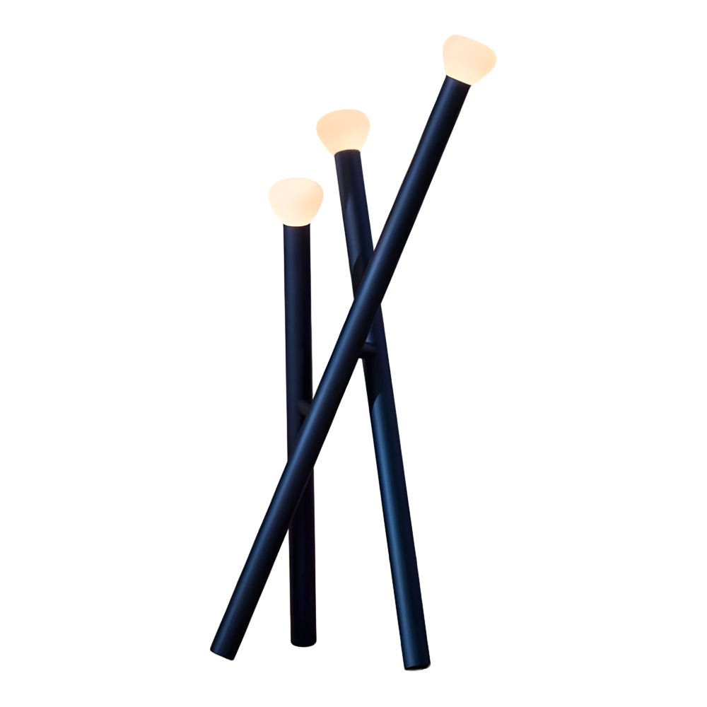 3-Light Minimalist Stick Floor Lamp - Modern Tripod Design