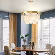 3-Light Modern Glass Chandelier with Bubble Detail