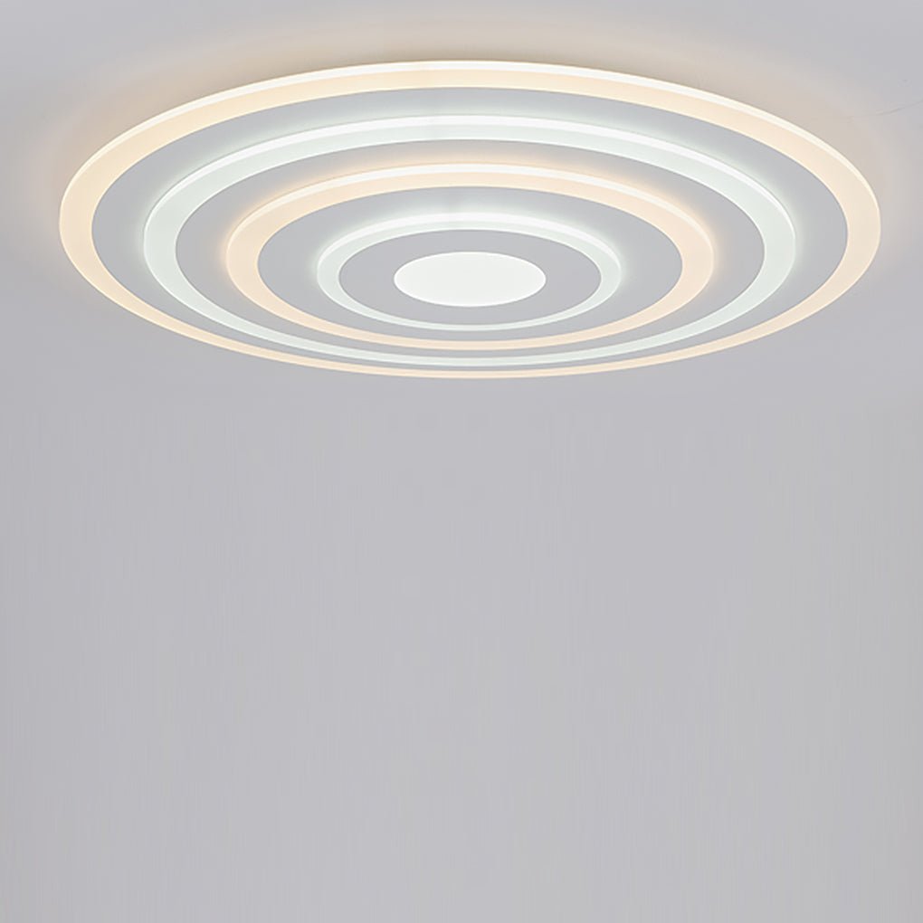 Concentric Circles Flush Mount LED Ceiling Light - Dimmable