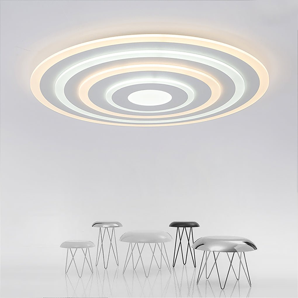 Concentric Circles Flush Mount LED Ceiling Light - Dimmable