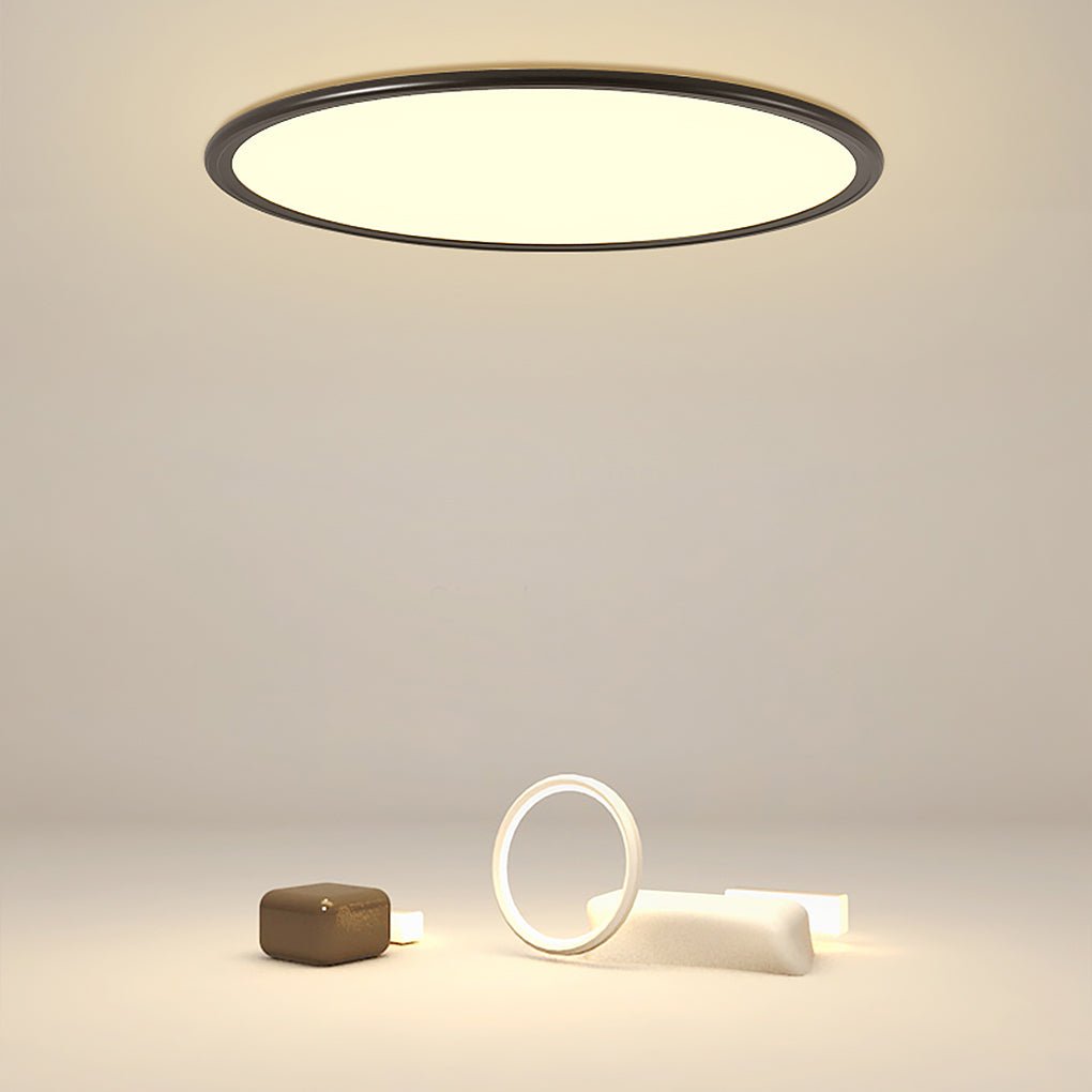 30" Round Ultra-Thin LED Flush Mount Ceiling Light - Modern Minimalist