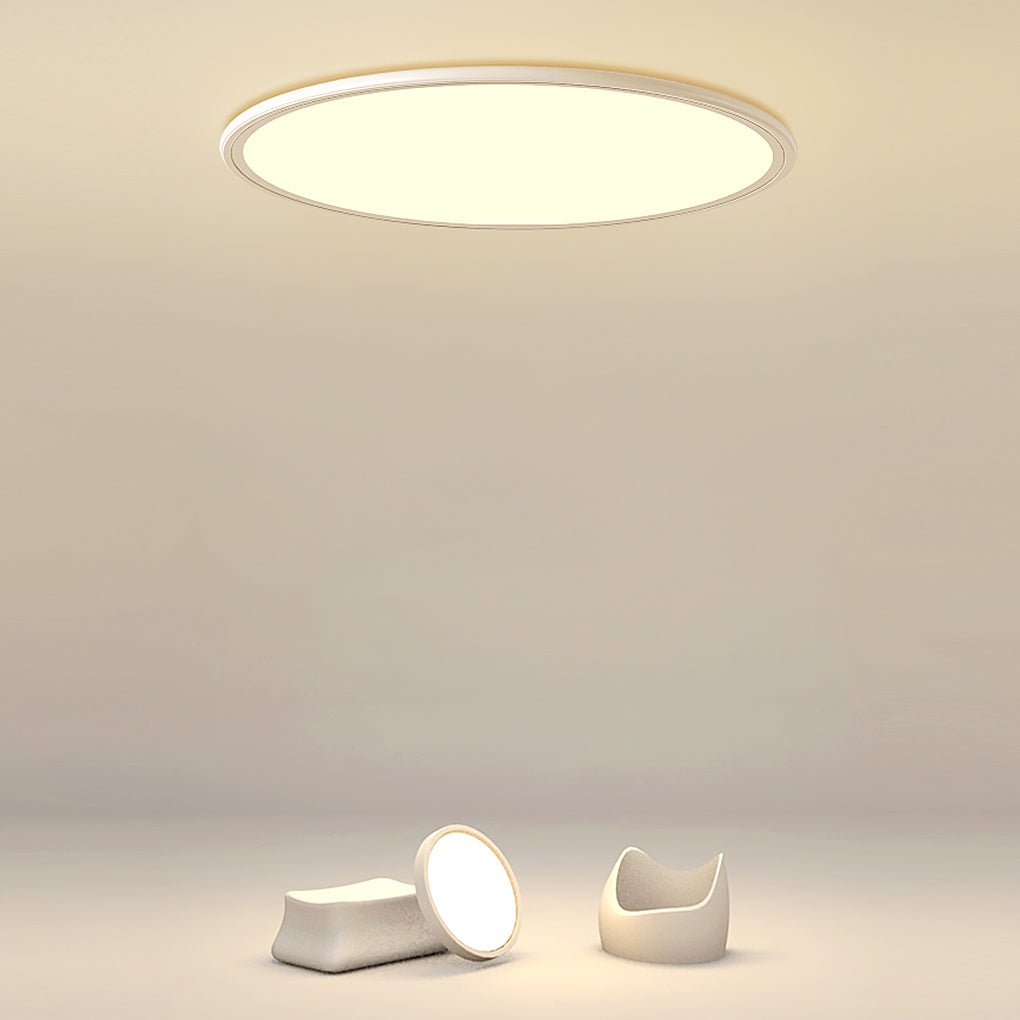 30" Round Ultra-Thin LED Flush Mount Ceiling Light - Modern Minimalist