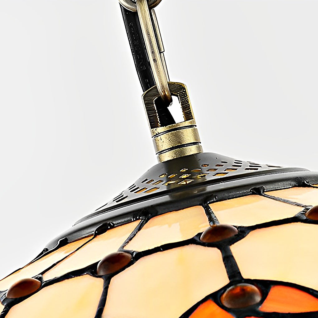 Handmade Baroque Glass Chandelier with Colorful Design