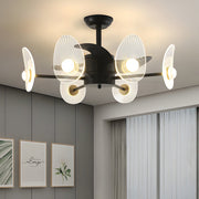 31 Inch Black LED Ceiling Fan Light with Remote Control