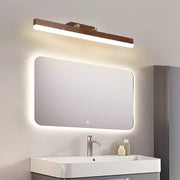 31" Walnut LED Vanity Light Modern Bathroom Wall Lighting